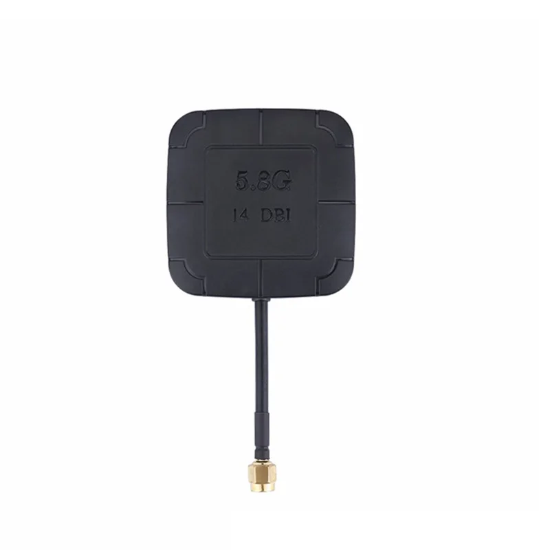 Lot de 2 antennes FPV 5.8GHz : champignon 7dBi et panneau 14dBi, connecteurs RP-SMA mâle