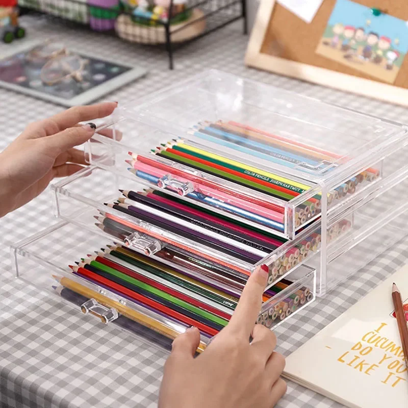 Acrylic Cosmetics Storage Box, Lipstick Storage Box, Desktop Drawer Makeup Storage Rack, Transparent Jewelry Box DROPSHIPPING 5