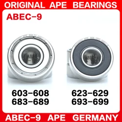 High - Performance Precision Bearings - Pack of 10, ABEC - 9 Rating - 624ZZ