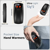 Грелки для рук, перезаряжаемые, 2 шт., 5 режимов, быстрый нагрев, электрический портативный карманный обогреватель для женщин и мужчин, для кемпинга на открытом воздухе — изображение 4