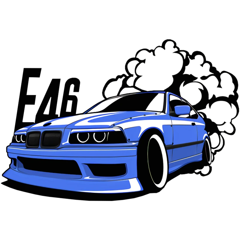 Rulemylife E46 Drift Art Per Bmw Adesivi Per Auto Decal Anime Accessori Per Auto Carini Decorazione Pegatinas Para Coche
