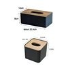 Tissue Box Table Napkin Rings Tissue case Paper Box Container Bamboo Cover Solid Wood Storage Box Home Table Decoration 2