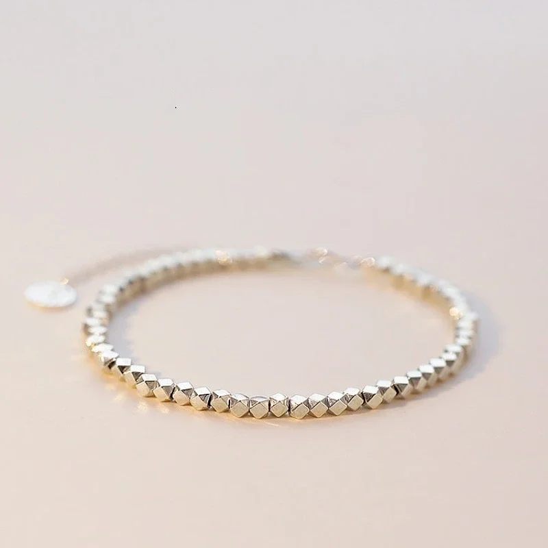 

Fashion New 999Silvering Personality Versatile Ins Bracelet Jewelry High Profile Personalized Simple Lucky Gift for Girl