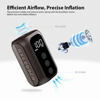 BSCOBBER A5mini Portable Air Pump Portable Rechargeable Wireless Bicycle Accessories Tire Inflator  100PSI High Pressure 2