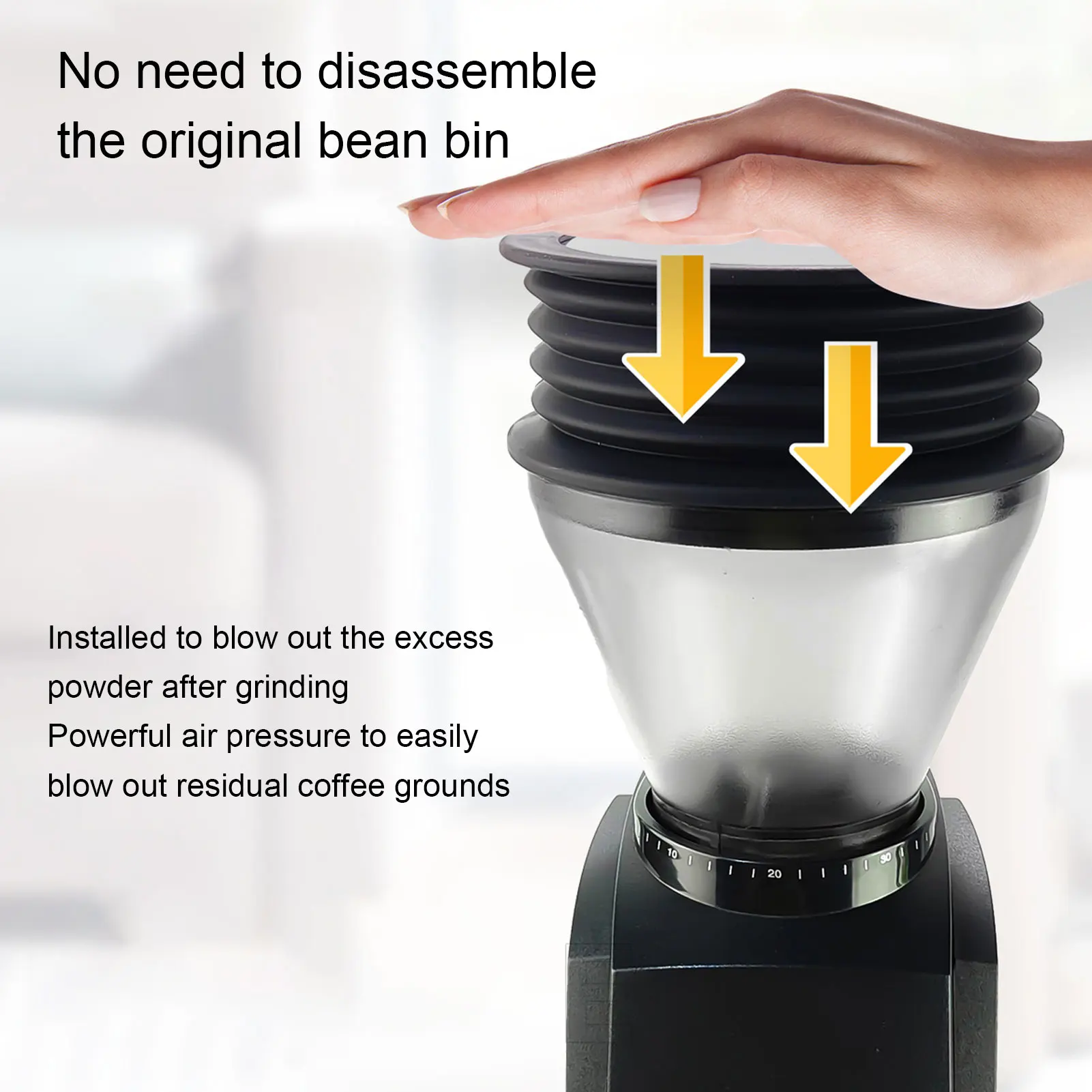 Grinder Bean Bins Coffee Grinder Blowing Bean Bin Silicone Hand Pressure Coffee Blowing Tool Fit For Baratza Varia WPM