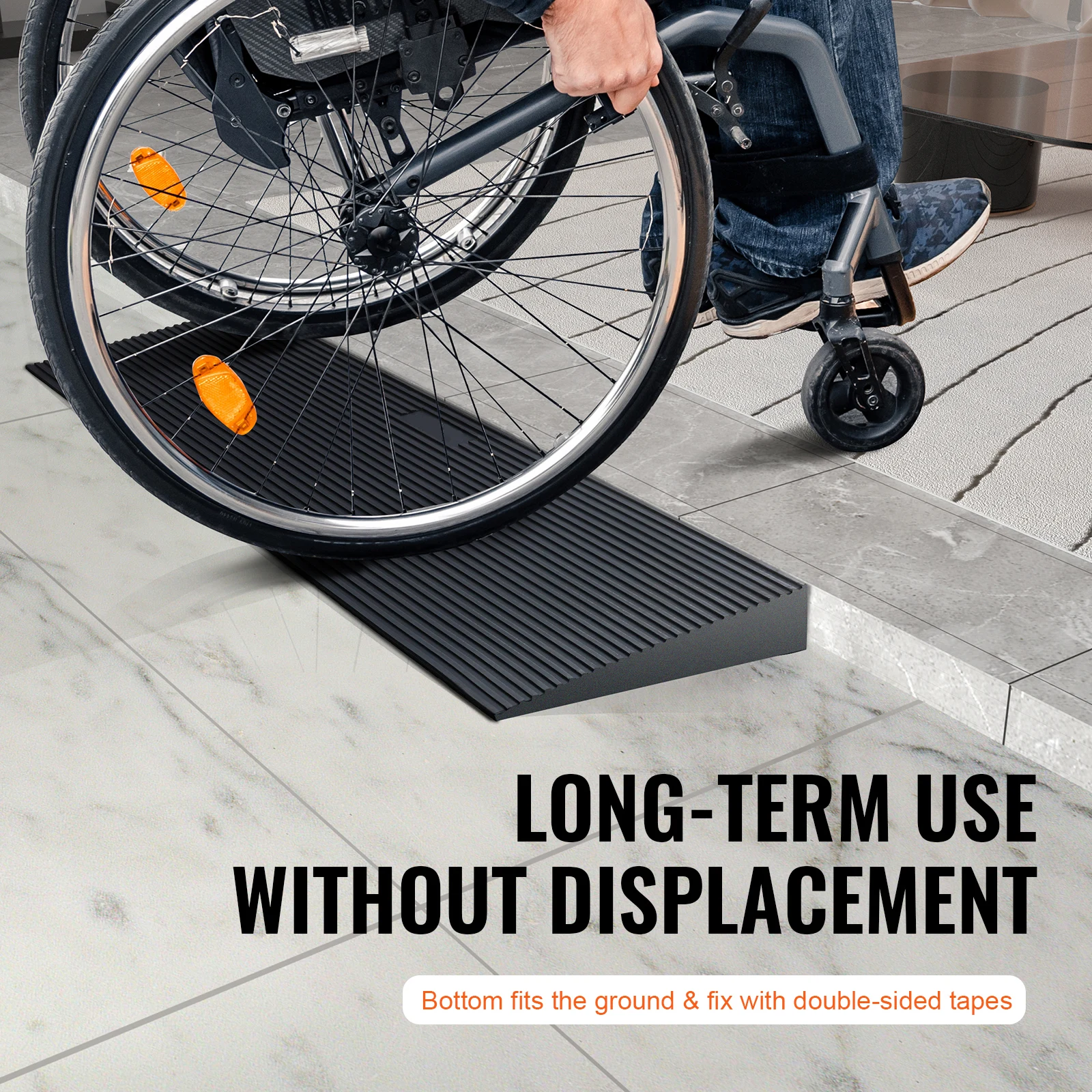 Natural Rubber Threshold Ramp for Wheelchairs and Scooters