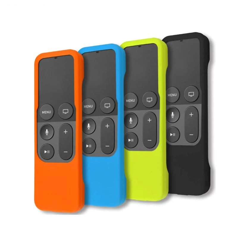 Soft Colorful Silicone Protective Dust Case Cover Skin for Apple TV 4 Remote Control Waterproof Cover Fitted Case