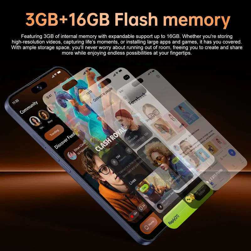 IVMI Global Vision 17 Pro Max Smartphone Android 3GB RAM 16GB ROM 6.7 Inch Dual SIM 4G Network 5+13MP Mobile Phones - Image 5
