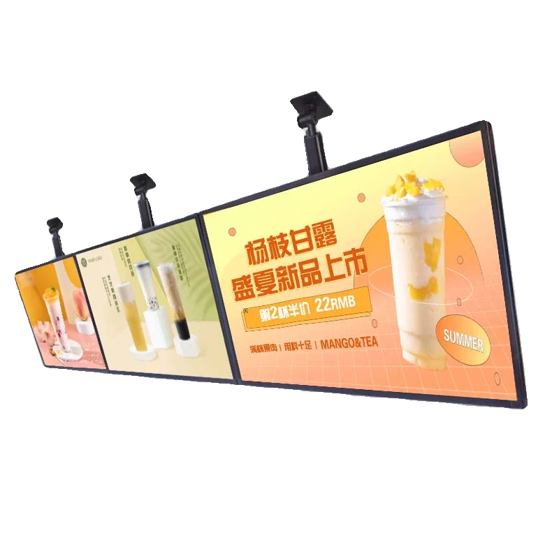 초박형 광고판 라이트박스 벽걸이 밀크티 가게 주문 메뉴 맞춤 가격표 LED 걸이형
