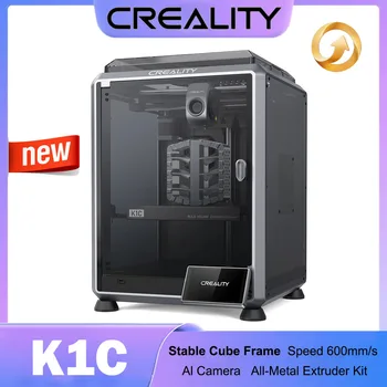 Creality K1C 3D 프린터, 고속 Al 카메라, 전금속 막힘 없는 압출기 키트, 트라이 메탈 유니콘 깍지, 안정적인 큐브 프레임, 600 mm/s