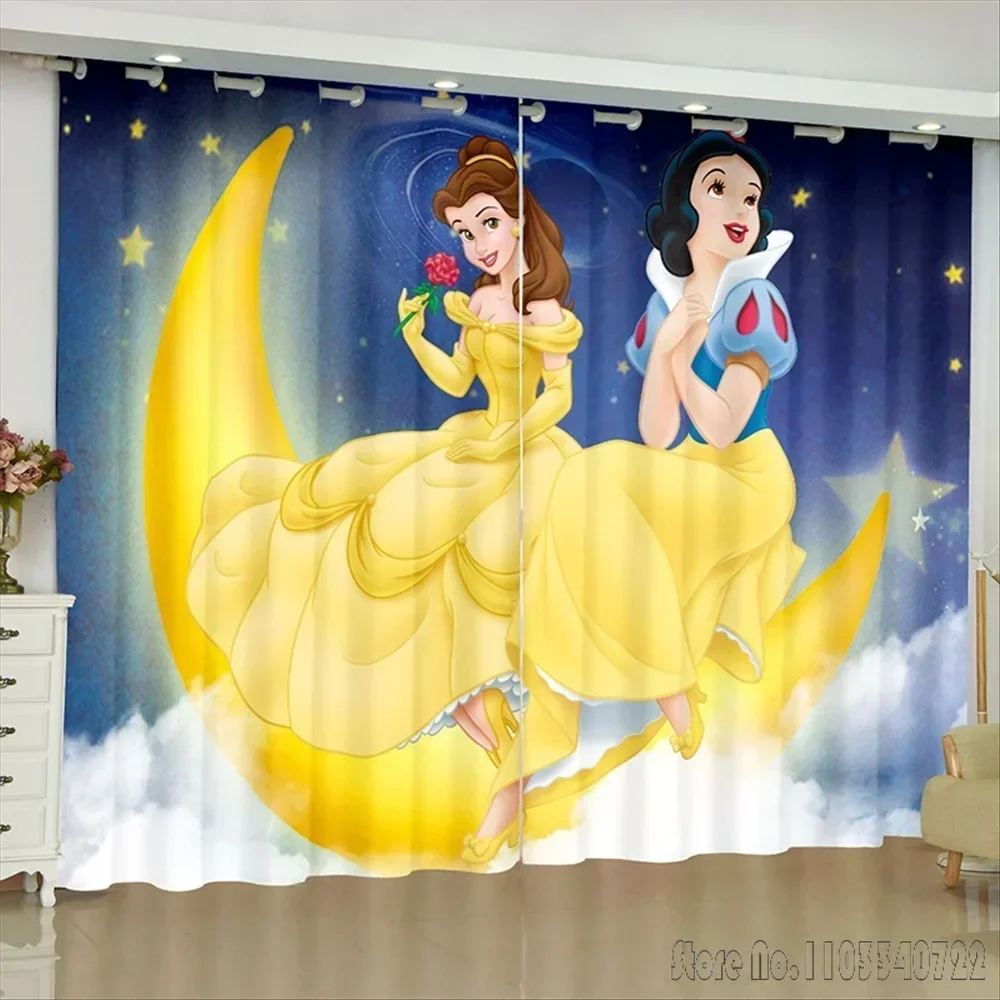 The Prince and Princess Belle Window Curtain 3D Print Blackout Curtains Living Room Bedroom Decor Custom Kids Gift 5