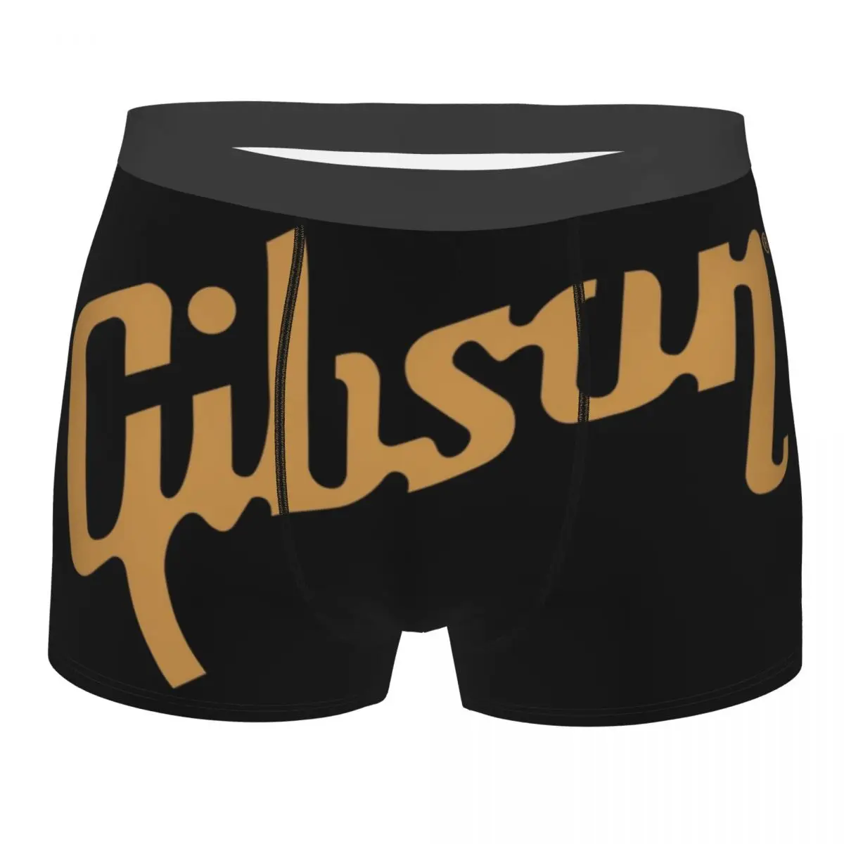 

Novelty Gibson Logo Boxers Shorts Panties Men's Underpants Stretch Guitar Briefs Underwear