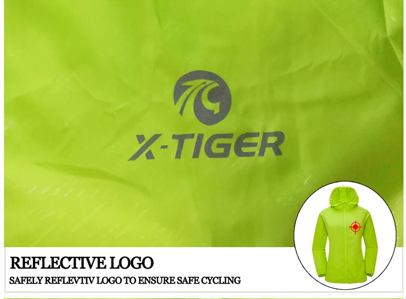 X-TIGER Winddichtes, reflektierendes Radtrikot, MTB, Fahrrad, Windmantel, superleicht, Sonnenschutz, Wanderjacke, Radfahren, Sportkleidung – Detail 8