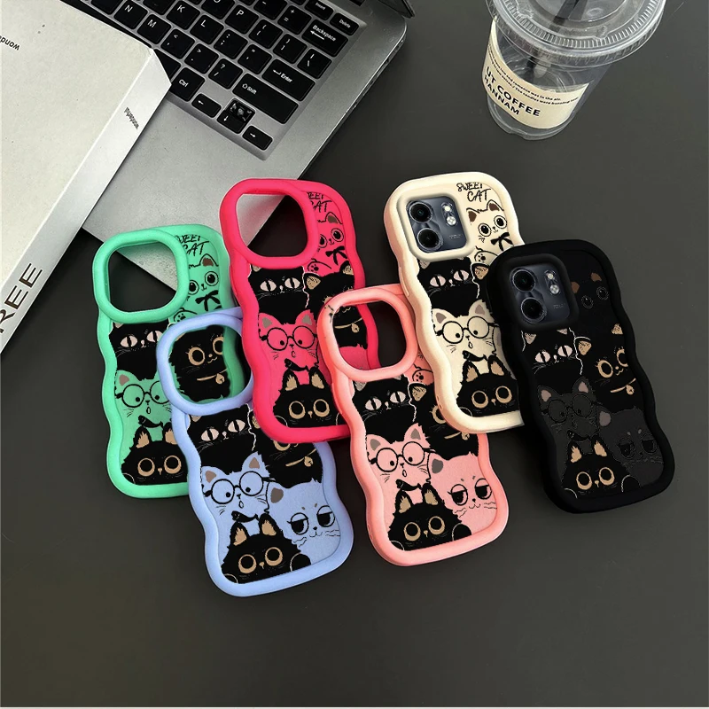 Smart 9 Six Cats Wavy Silicone Phone Case Cover