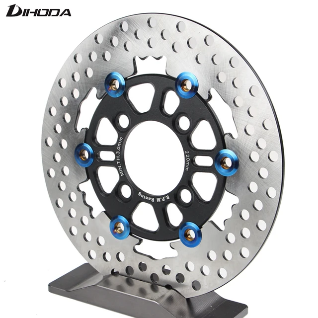 Universal 4 löcher Aluminium legierung Schwimm disk motorrad bremsscheibe  bremsbeläge 220mm motorrad Vorne disc bremse Loch