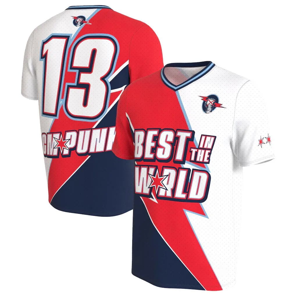 2026 CM Punk 3D-Gedrucktes Fußballtrikot für Männer und Frauen, Sommer, atmungsaktiv, schnelltrocknend, kurzärmeliges T-Shirt, Familien-Partnerlook