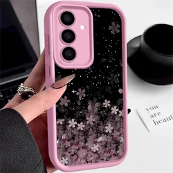 Soft Cover Cherry Blossom Phone Case - Elegant Floral Design for Samsung A37 (A507 Pink)
