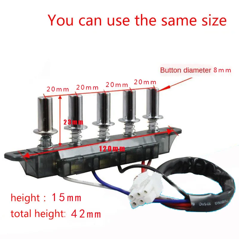 Range hood 5 button switch button universal accessories switch control board panel controller range hood switch