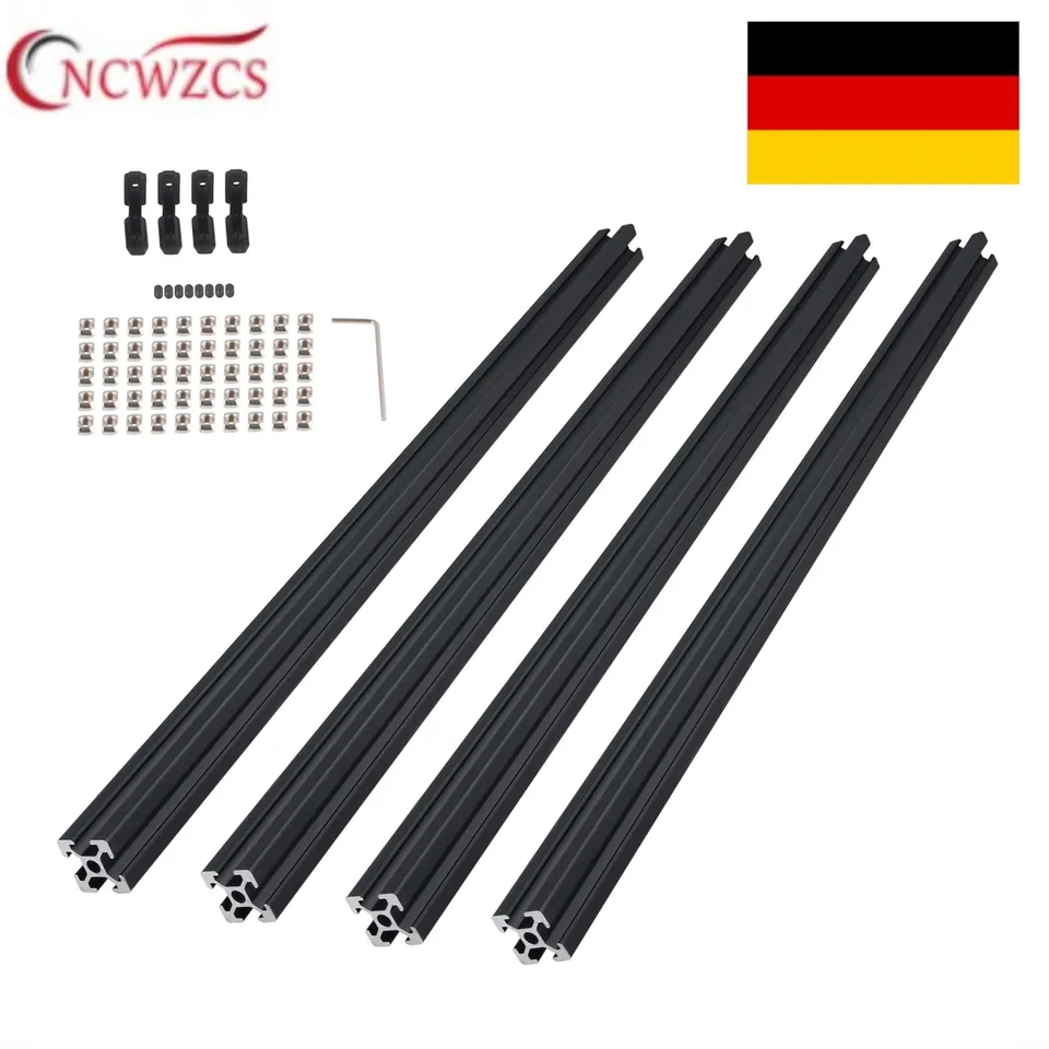 Estrusione Alluminio Nero 20x40 Mm Slot Stampante 3D Profilati In