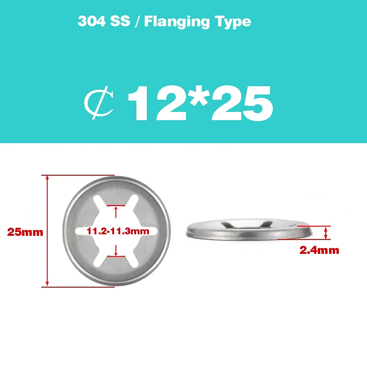 50pcs M12X25