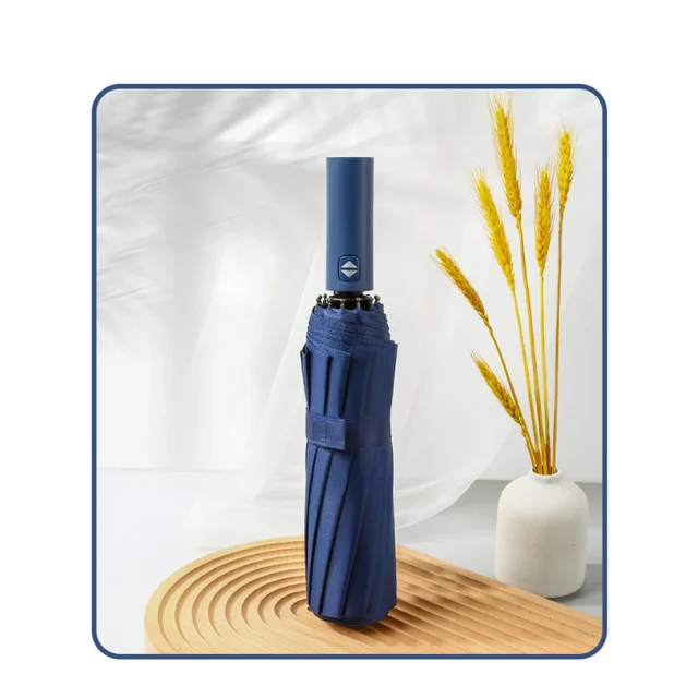 Big 12 Bordák Erős Esernyő Nagyítás 108 Cm Átmérőjű Automatikus Uv Parasol Szél És Eső Ellenállás Bumbershoot - Image 6