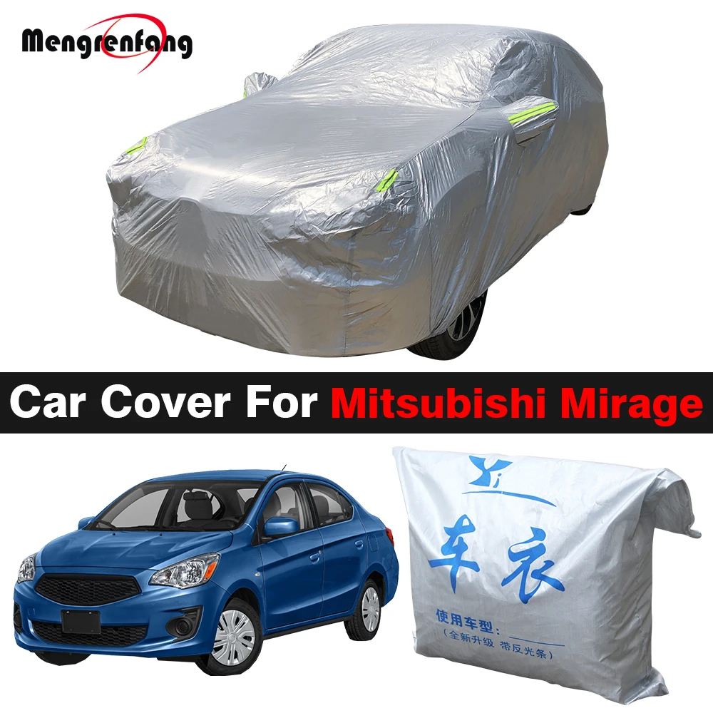 

Full Car Cover Auto Outdoor Sun Shade Anti-UV Rain Snow Wind Protect Dustproof Cover For Mitsubishi Mirage