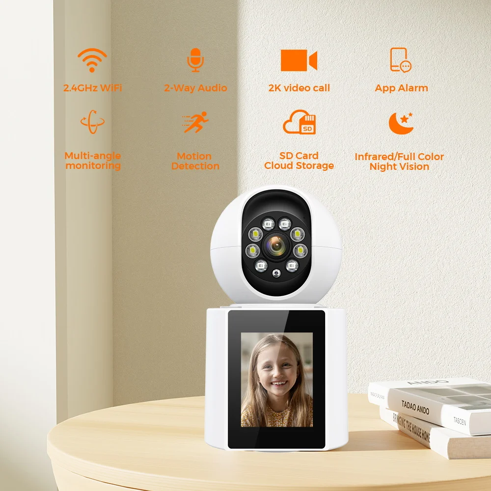   PTZ ī޶ ǳ ̺ , 2.4 ġ IPS ũ, ȭ ȭ , Ʈ , ڵ   IP ī޶, 4MP
