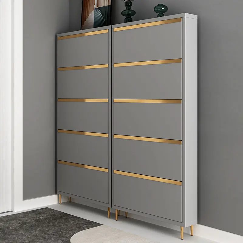 Super Thin Narrow Modern Nordic Shoe Cabinet | Beautiful and Stylish I  Small Apartment Space Saver