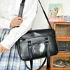 Women Jk School Handbag Large Capacity PU Anime Crossbody Bag Transparent Love Heart Shoulder Uniform Bag for Shopping Commuting 3