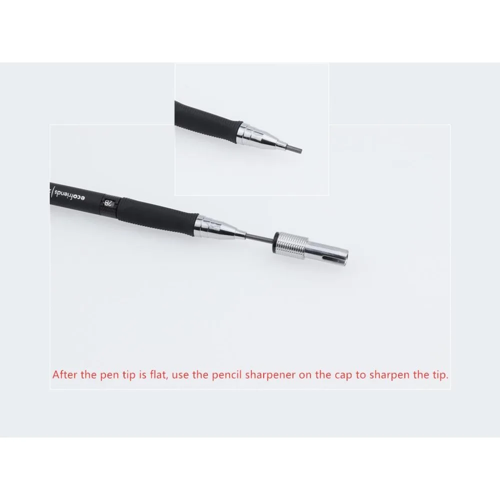 Mechanical Pencil 2mm 2B Automatic Pencils Set Black Colors Lead Refills for Writing Drawing Art Sketch Student School Supplies 5
