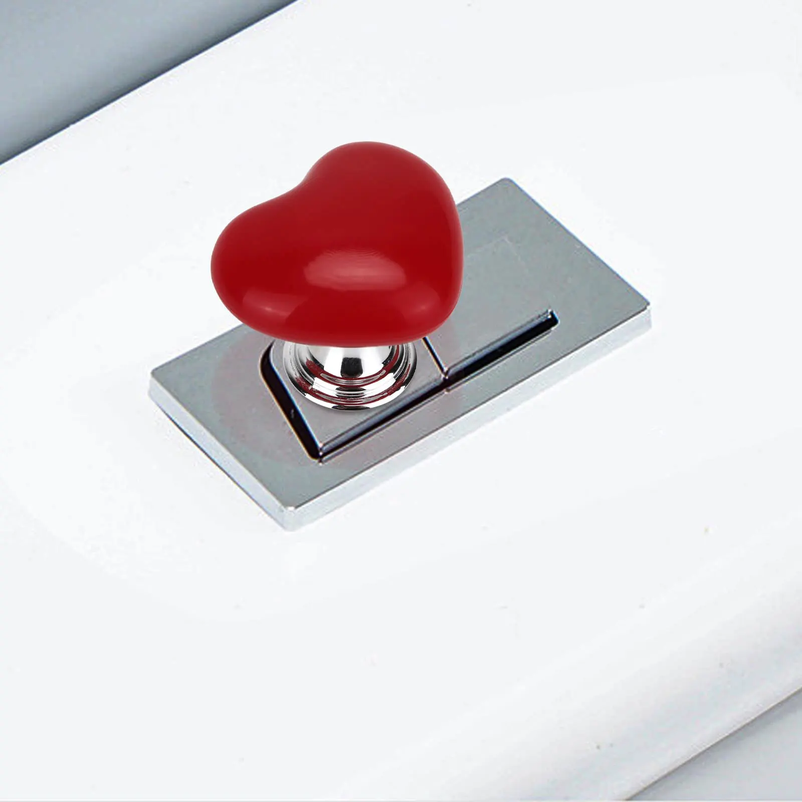 Toilet Tank Press Button For Women Manicure 4Pcs Love Heart Shaped Toilet Flush Button Pusher toilet flush button