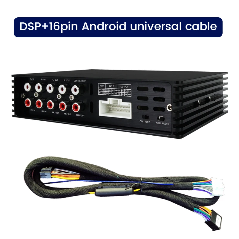 

Новейший 4X90W автомобильный усилитель DSP с жгутом проводов, 16-контактный универсальный кабель Android, автомобильное радио, звуковое обновление, процессор аудиосигнала