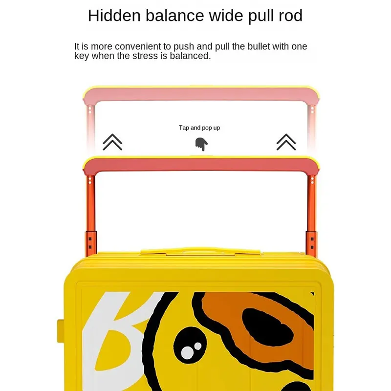 2023 Pink Wide Trolley Suitcase 24 Inch Silent Smooth Universal Wheel Luggage Large Capacity 20 Inch Cabin Case PC Material