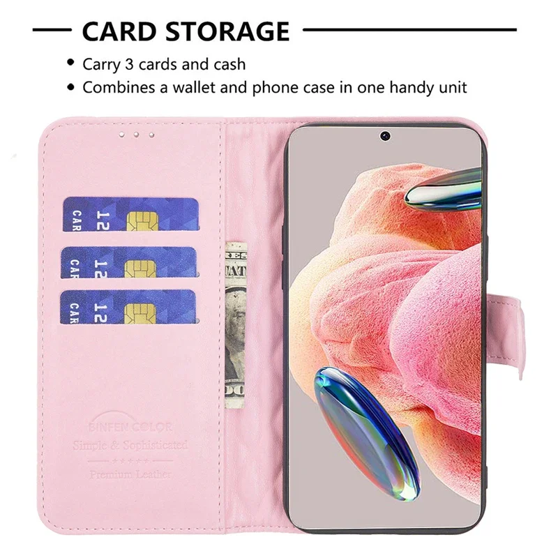 Elegant Magnetic Flip Leather Wallet Case with Fragrance Feature