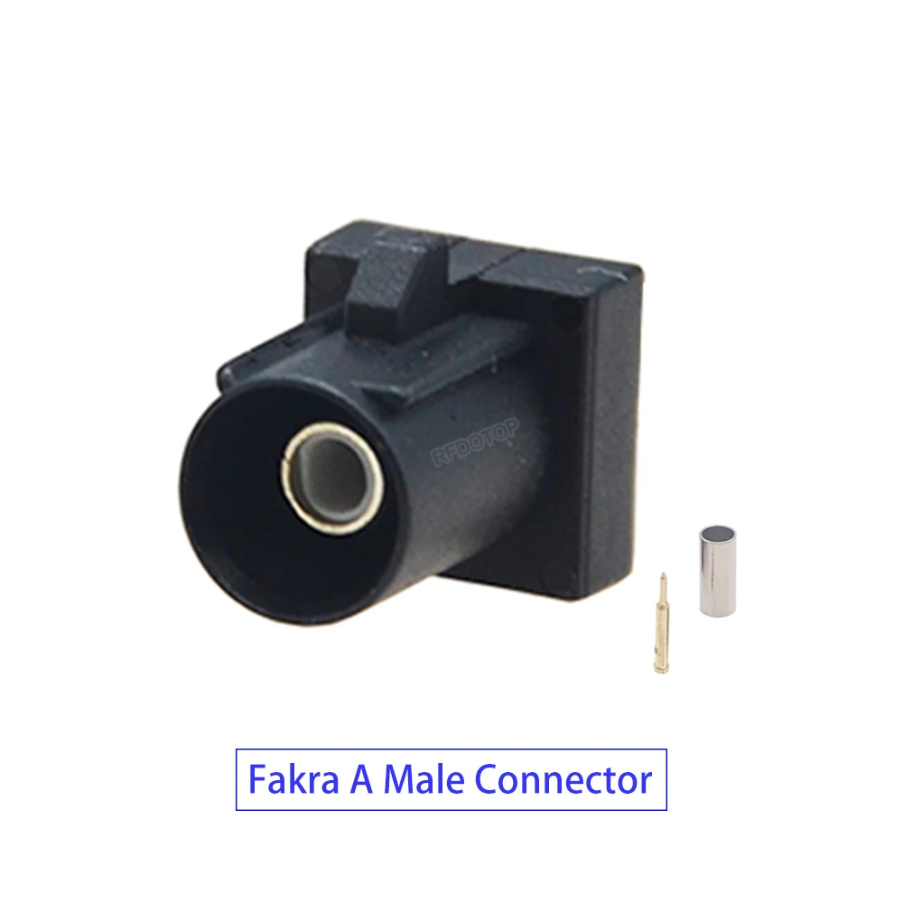 1Pcs Fakra A B C D E F G H I K Z RCA Male Type Crimp Connector for RG316 RG174 RF Coaxial Cable Car Radio FM GPS Antenna Adapter