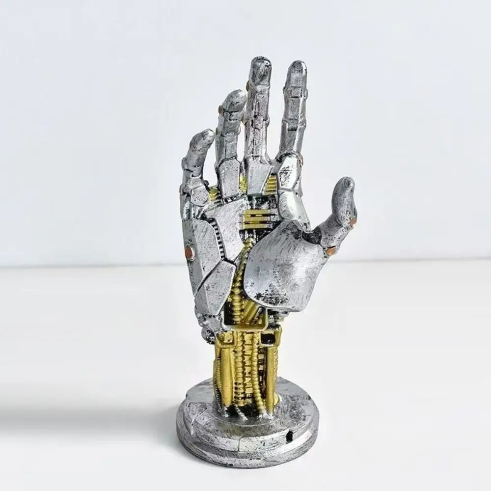 Resin Cyberpunk 3D Printed Stand Model Sensory Toy Simulated Robot Hand Sculpture Ornaments Figurines Mechanical Hand Staute