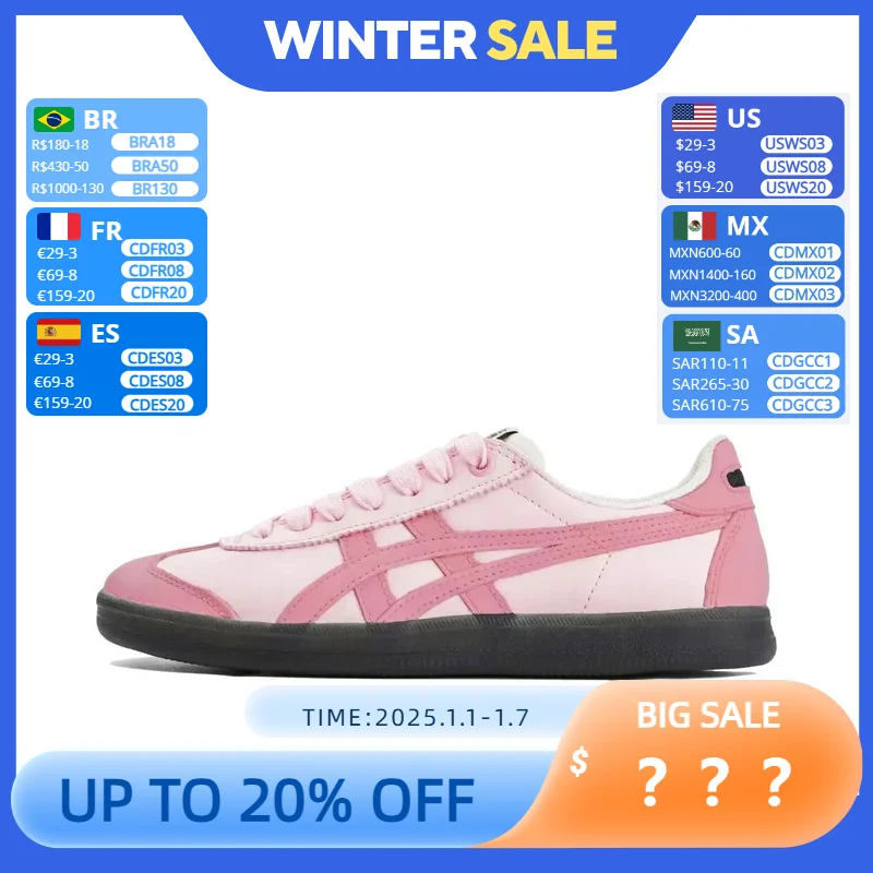 Asics Onitsuka Tiger Tokuten Women Original Running Shoes Classic Women Men Lightweight Sneaker Pink