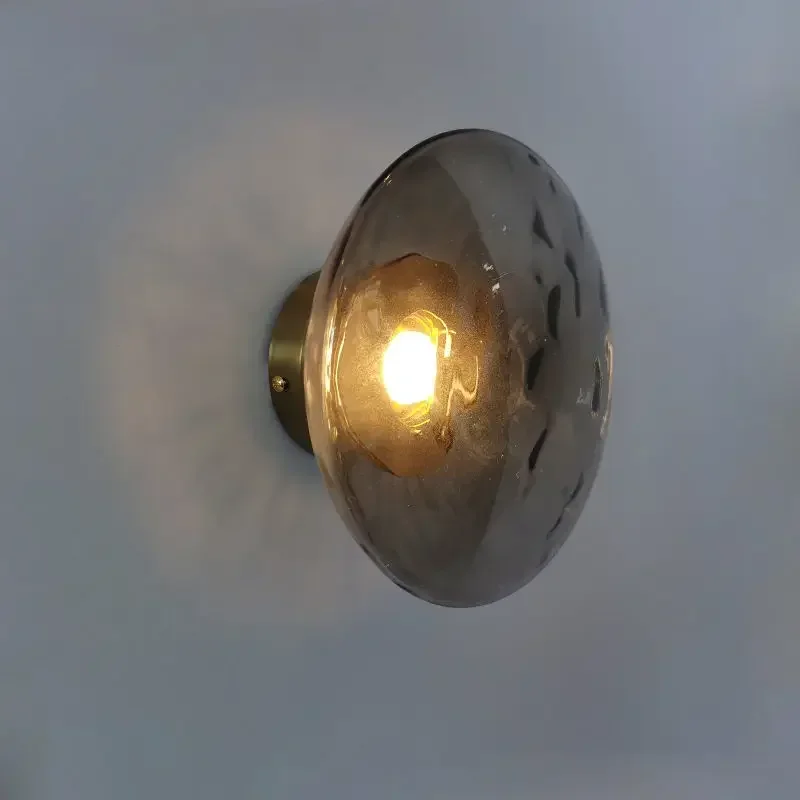 Glass Led Wall Mounted Lamp for Bedroom Bedside Hotel Living Room Hallway Bathroom Decoration Sconce Light Background Modern