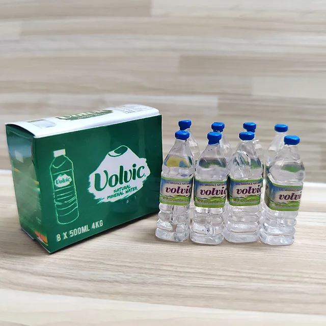 1:12 Dollhouse Miniature Simulation Mineral Water Bottle with Box Drink Model Miniaturas Play Kitchen Doll Supermarket Food Toy 6