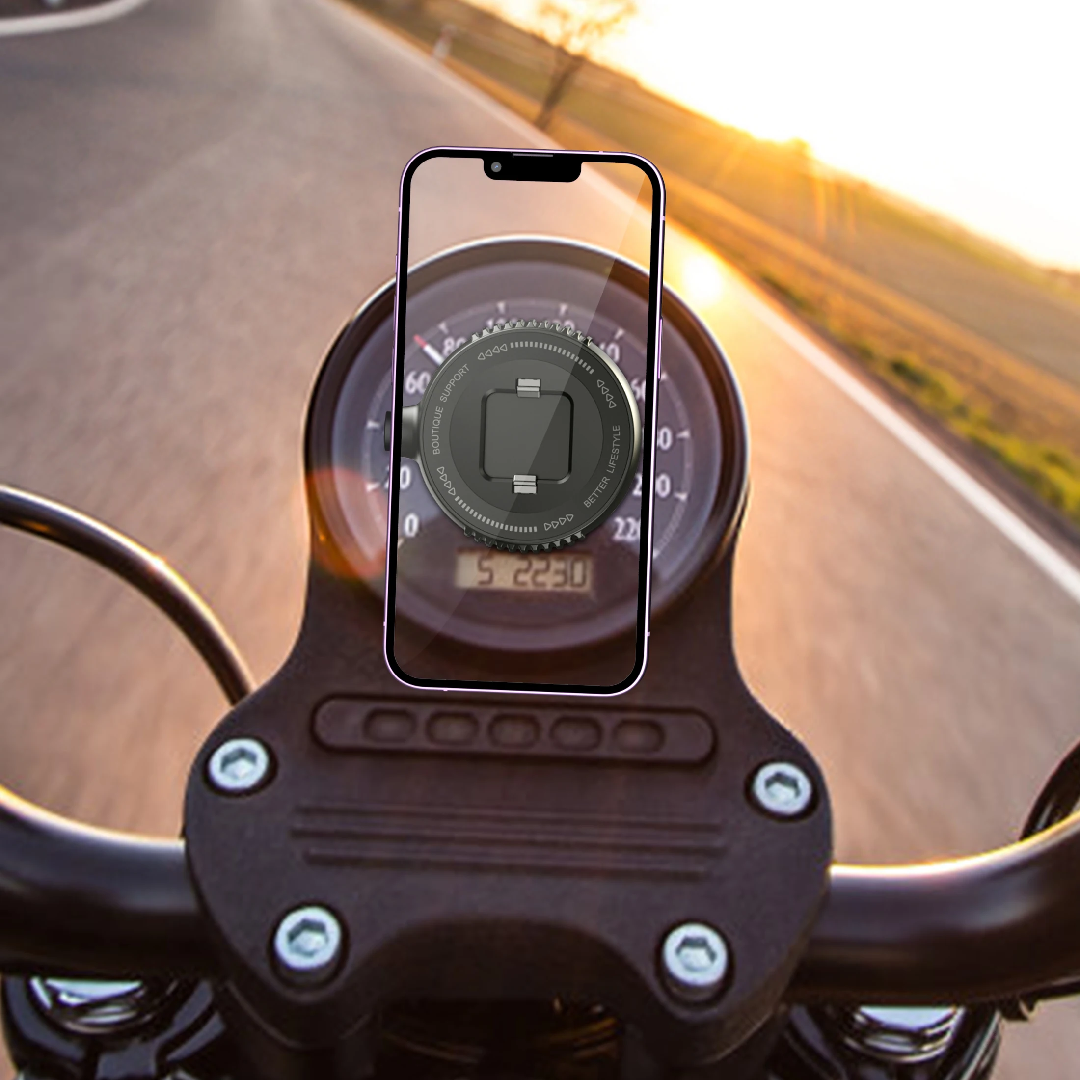 Versatile Magnetic Snap Phone Mount - 360° Rotating, Universal