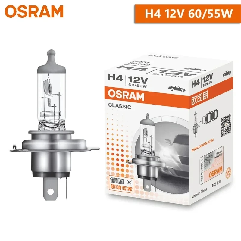 Halogen Headlight Bulb-OSRAM Original H1 H4 H3 H7 Standard 12V 55W 100W 3200K Hi/lo Beam Fog Lamp (2PCS)