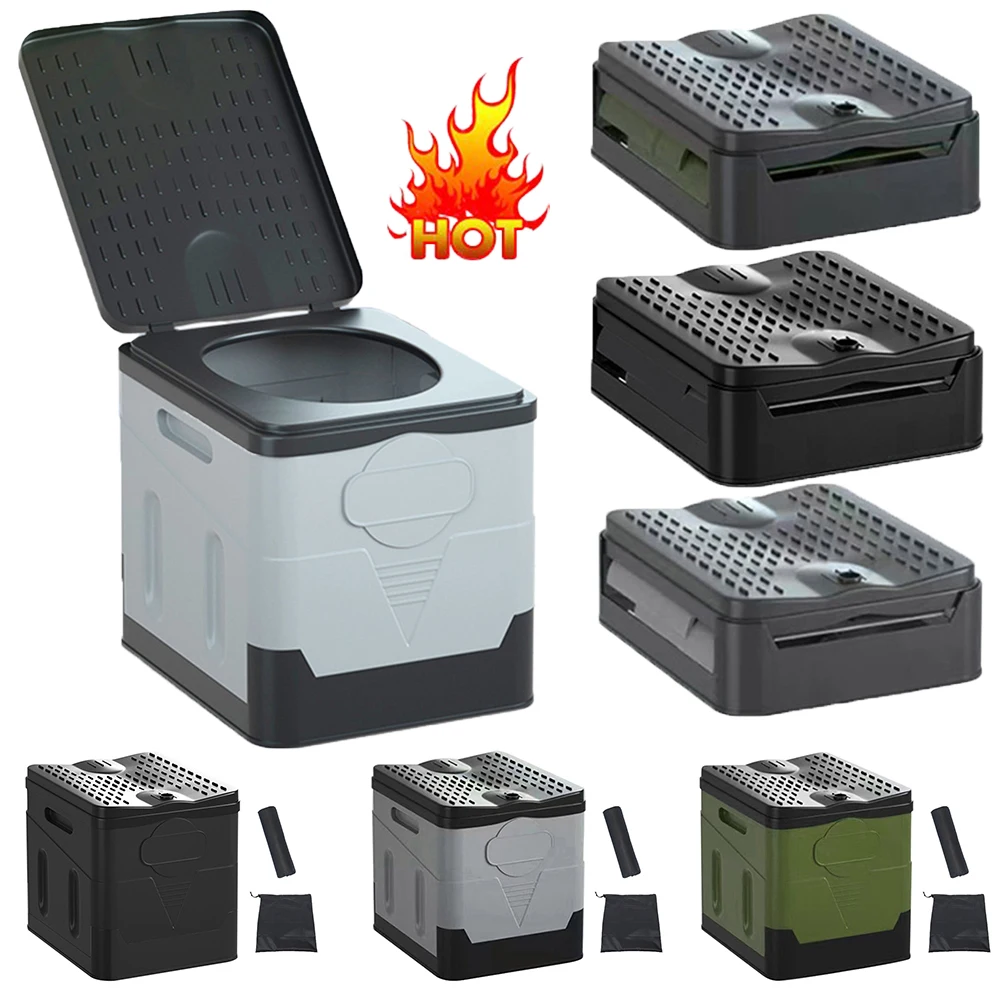 Outdoor Portable Toilet/Reusable Trash Can 1