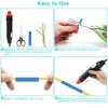 300W Electrical Mini Heat Gun Handheld Hot Air Gun 220V EU Plug with Heat Shrink Tubing kit 2:1 Wire Cable Insulation Sleeving 6