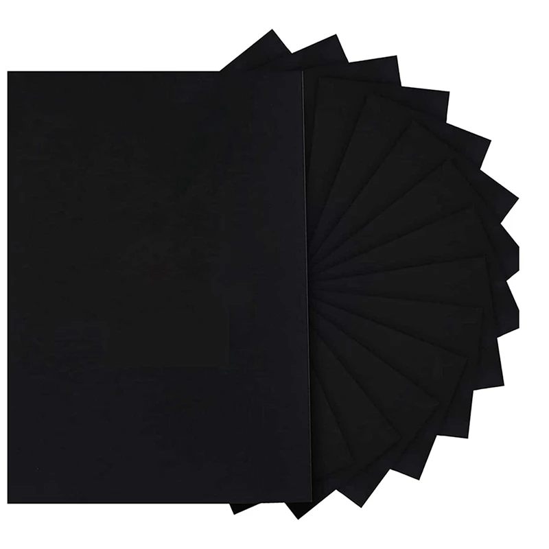 

50 Sheets Black Self Adhesive Cardstock 250Gsm Thick Paper For Cards Making,For Invitations, Stationery Printing