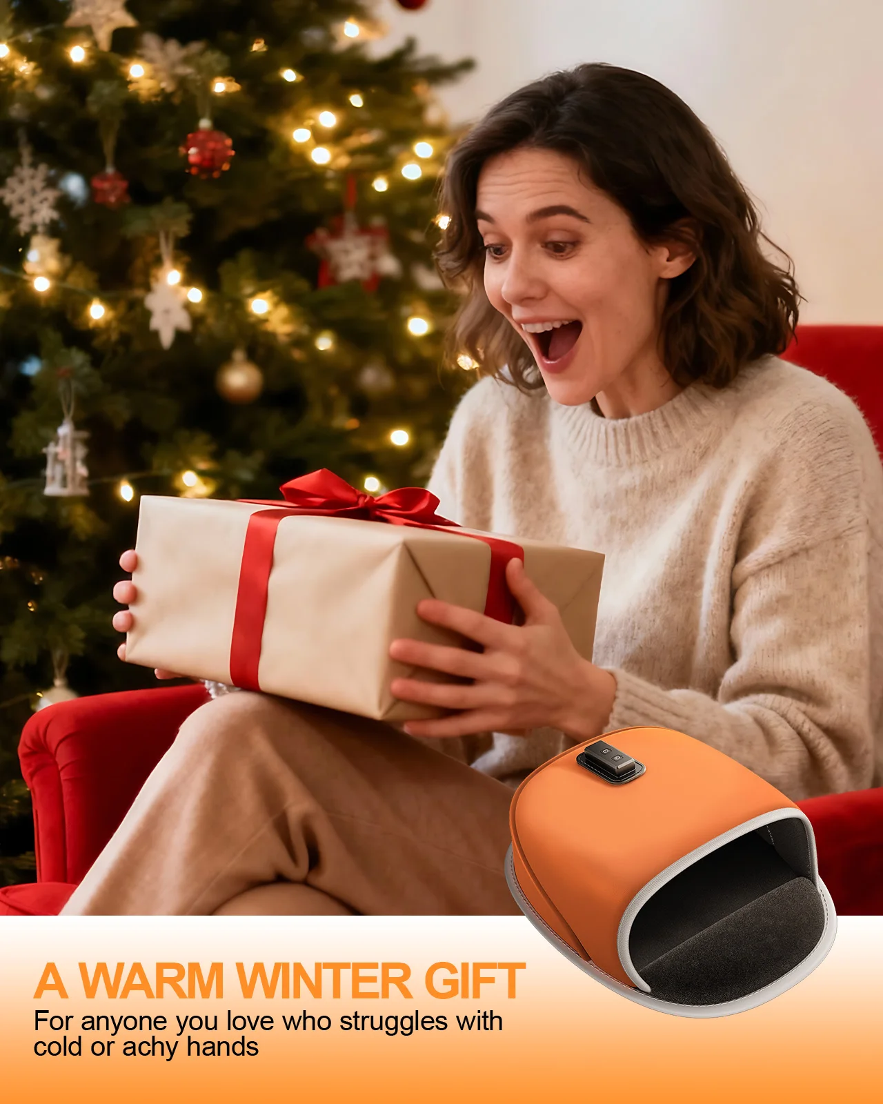 Eary 3 Settings Heated Mouse Pad Hand Warmer 5V/2A USB-C Hand Warming for Office Home Computer Laptop Gifts for Men Women Friend