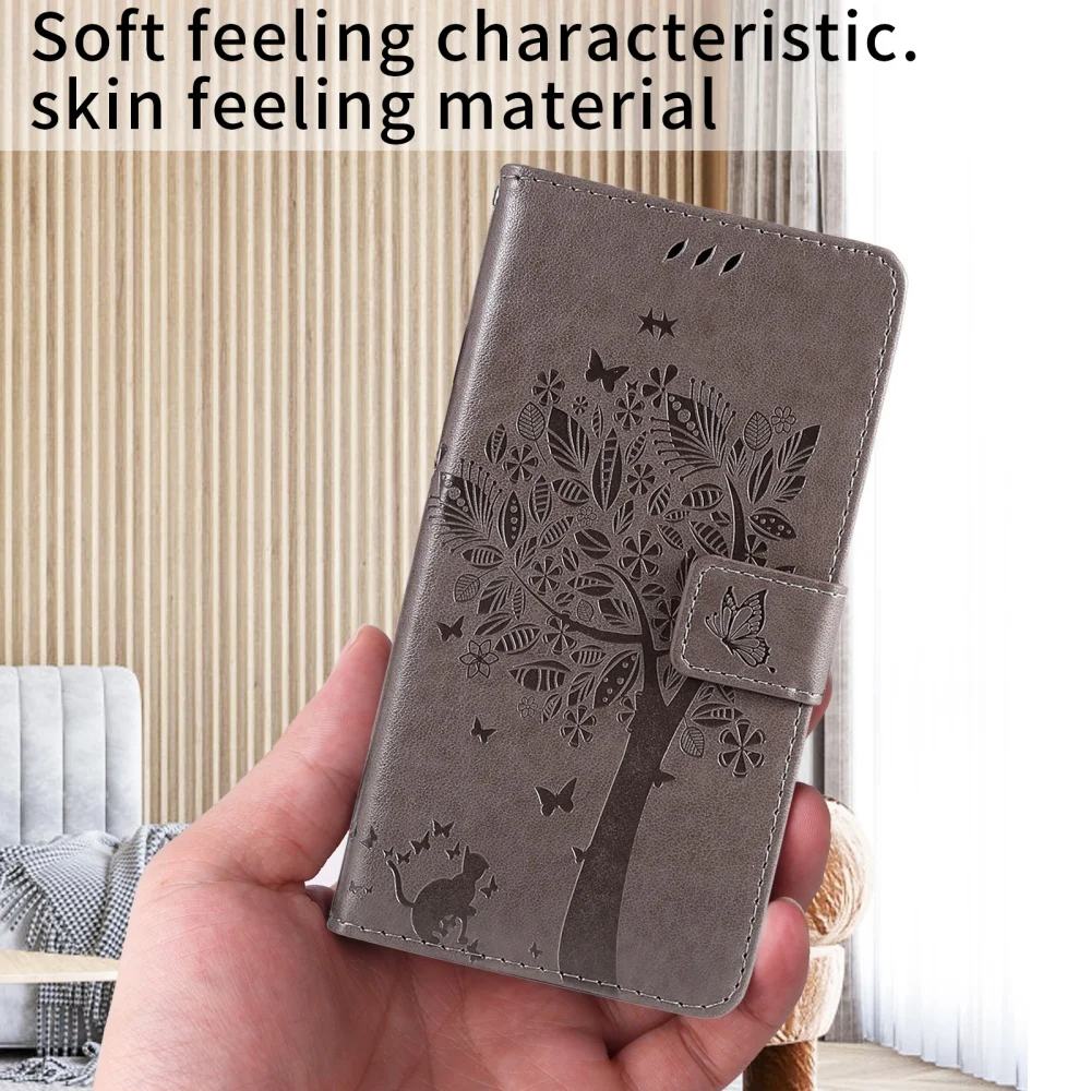 Luxury Flip PU Leather Wallet Phone Case with Card Slots and Book Cover Design