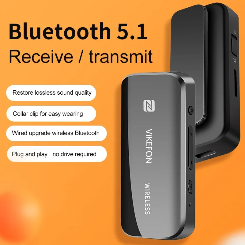 Bluetooth Adapter Bluetooth Audio Receiver Bluetooth Transceiver Adapter Audio Adapter Bluetooth Aux Adaptor Bluetooth 5.1 Audio Receiver Transmitter Aux Wireless Airplane NFC TF Card 3.5mm Jack Handsfree For TV PC Speaker Car