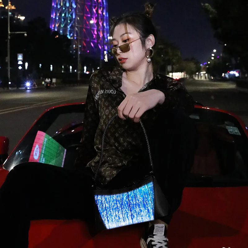 intelligent-luminous-colorful-shoulder-bag-for-women-high-street-optical-fiber-fabric-led-underarm-bags-가방-сумка-женская-bolsa