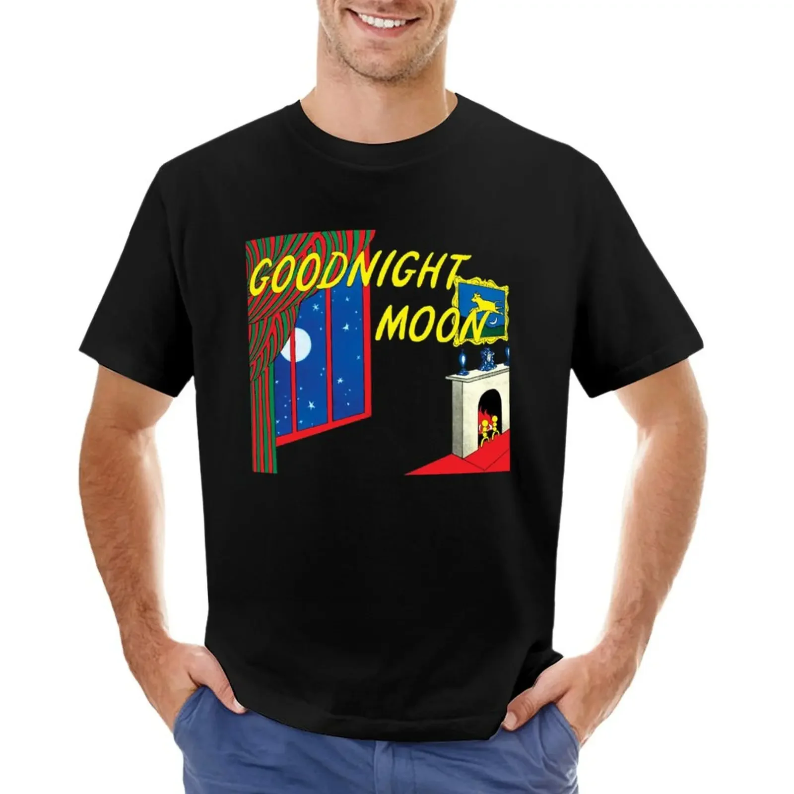 

goodnight moon T-shirt anime clothes Aesthetic clothing anime summer top mens workout shirts