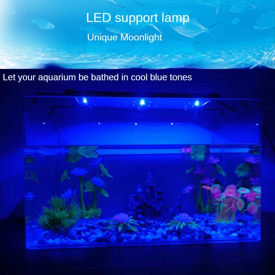 Colorful Highlight LED Aquarium Lamp, Blue Light, RGB Mode